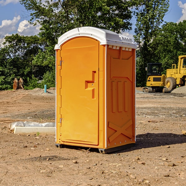 how often are the portable restrooms cleaned and serviced during a rental period in Tangipahoa